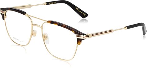 gucci gg 0241o 003 dark havana plastic rectangle eyeglasses 54mm|Gucci™ GG0241O Rectangle Eyeglasses .